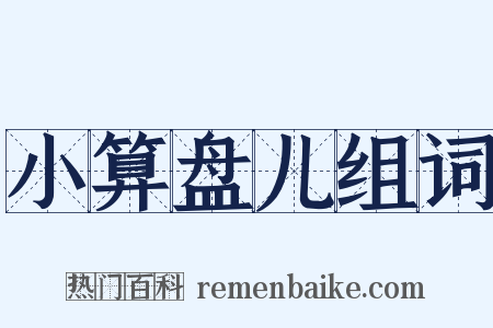 小算盘儿组词是什么意思的图片